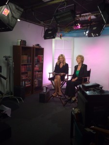 Dr. Coomer and Celia Duffy in studio